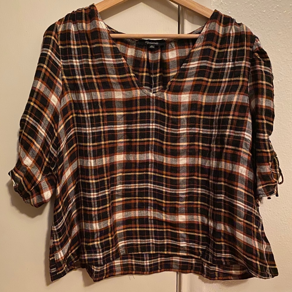 Madewell Plaid Top